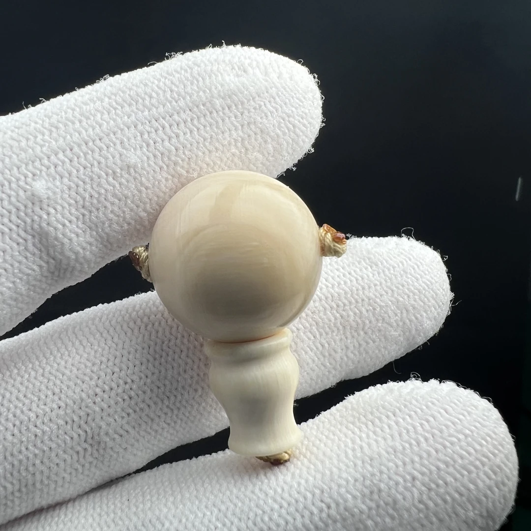 G1085天然猛犸牙 藏式带皮三通18x29mm支持鉴定 一物一图