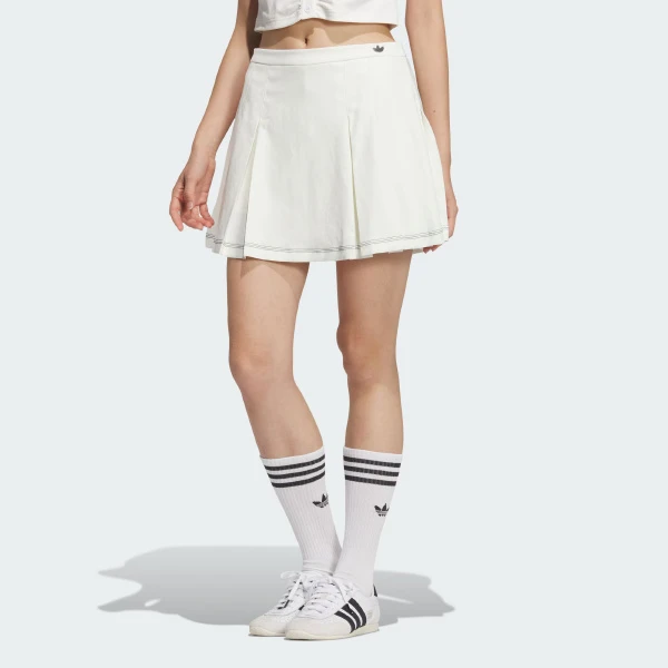 adidas/阿迪达斯 女子 复古运动A字百褶短裙 JM8016