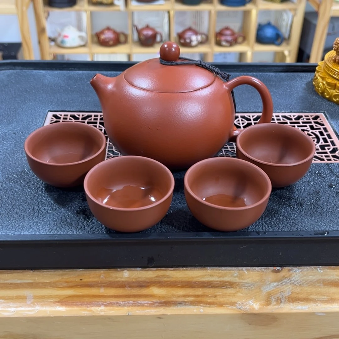 茶壶紫砂胖西施（一壶四杯）