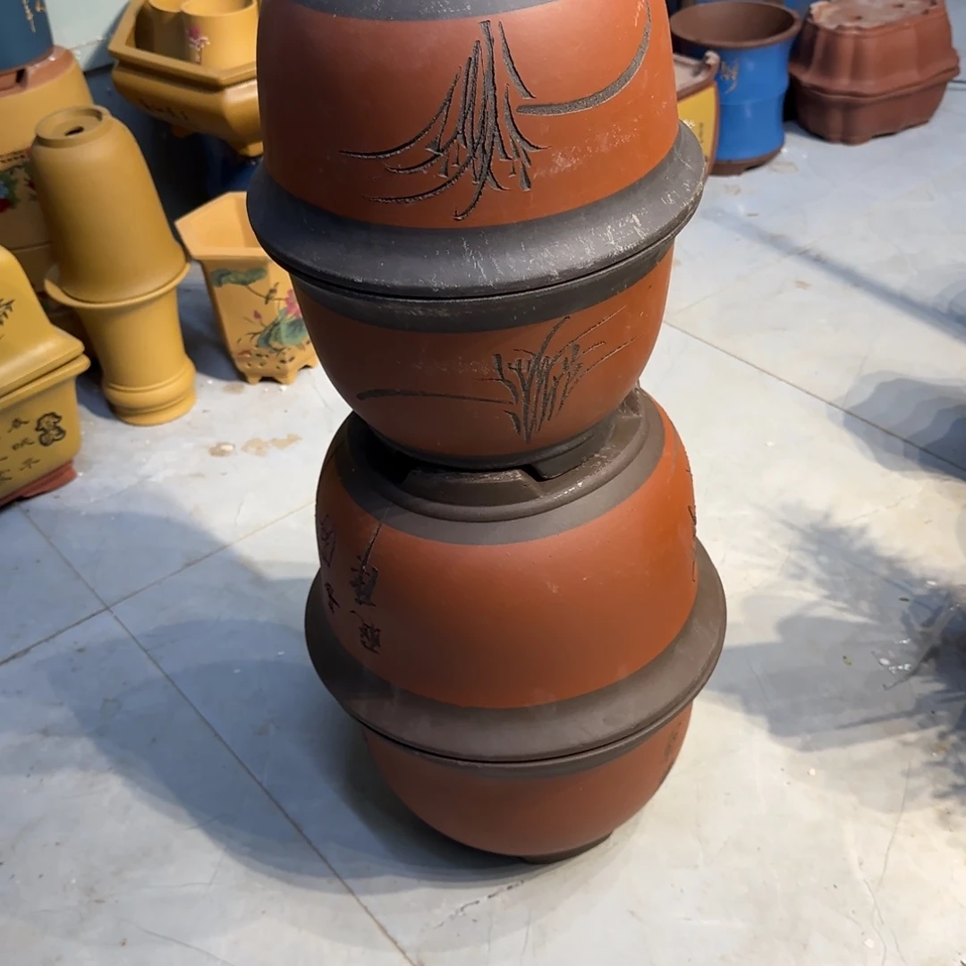 紫砂花盆口径18.12/14.10口径