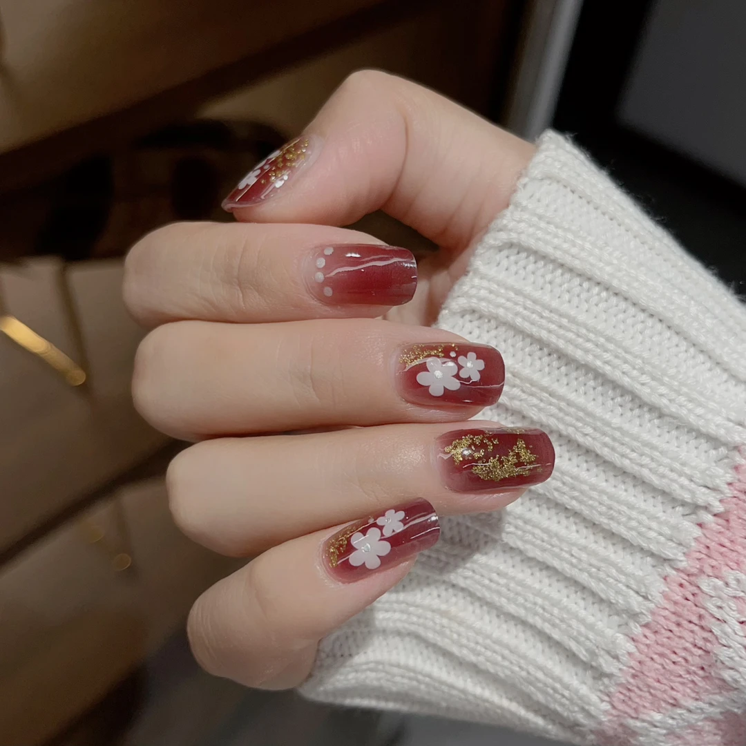 【红装素裹】R42~照灯变硬款半固化凝胶美甲贴