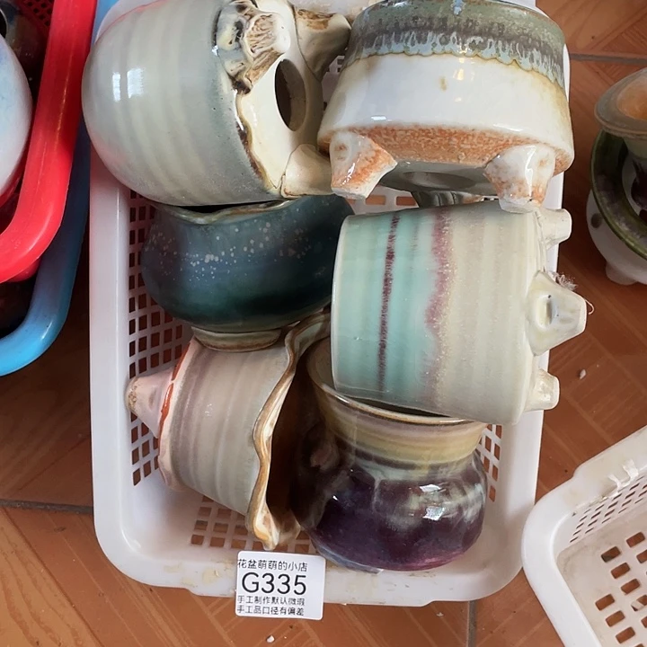 花盆紫砂335瑕疵品口径6到8左右