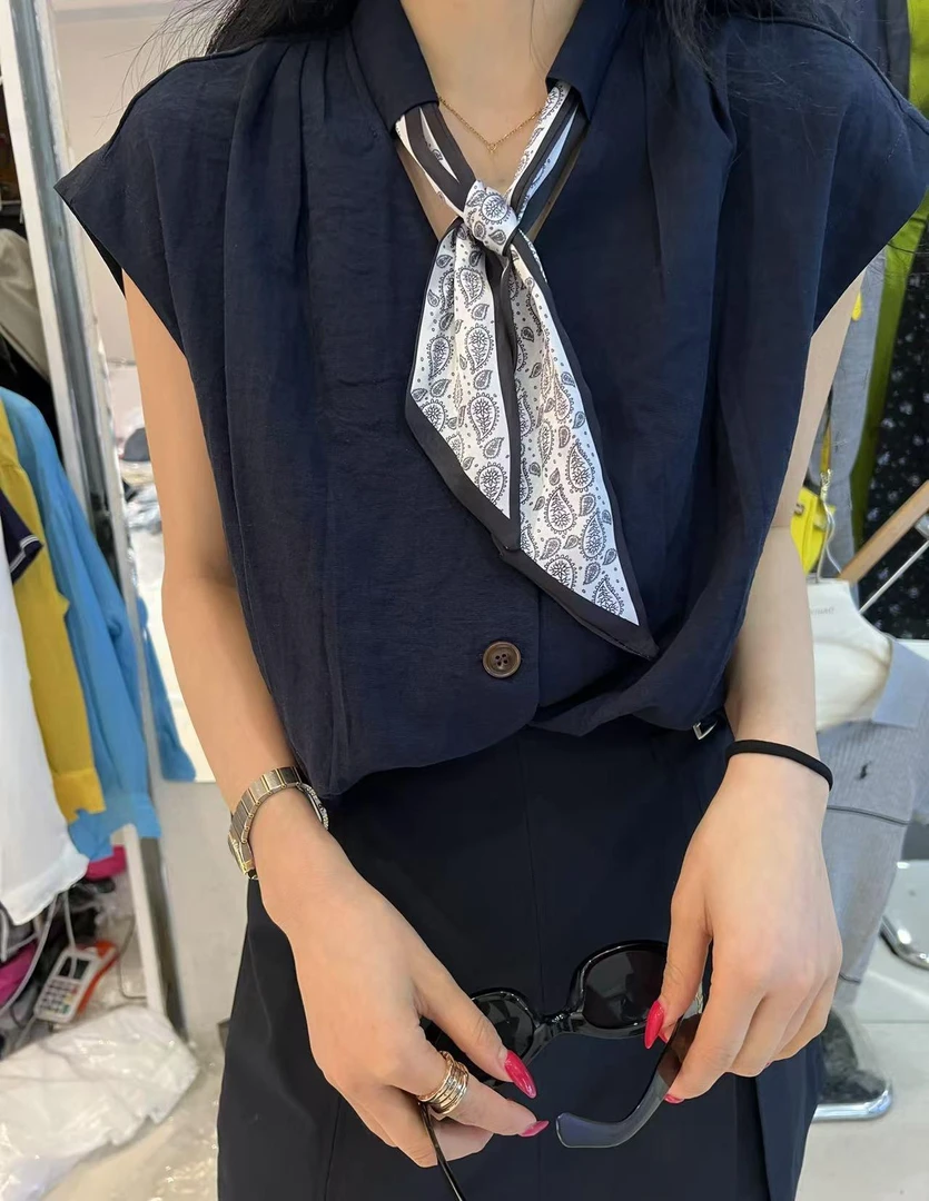 香香老板娘定制丝巾上衣#8270