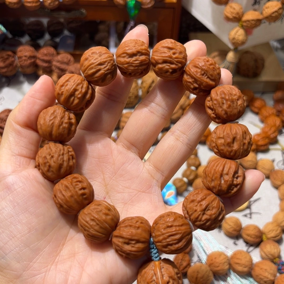 淡***茶吊坠桃核树王京八棱