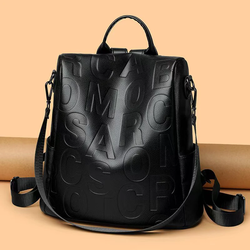 【长31高33厚16】【背开式防盗双肩背包】新款时尚百搭1210