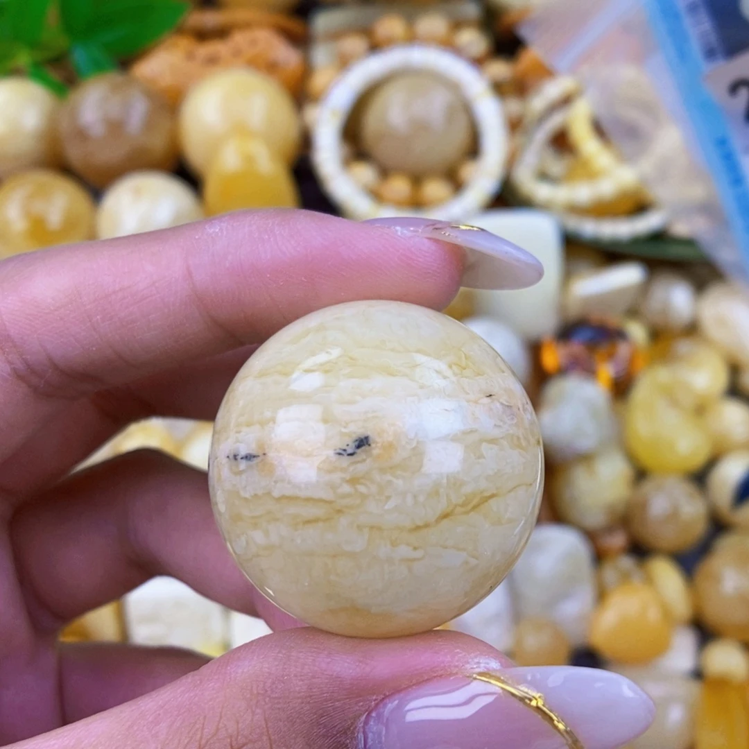 未镶嵌琥珀珠宝奇石30.5 粉