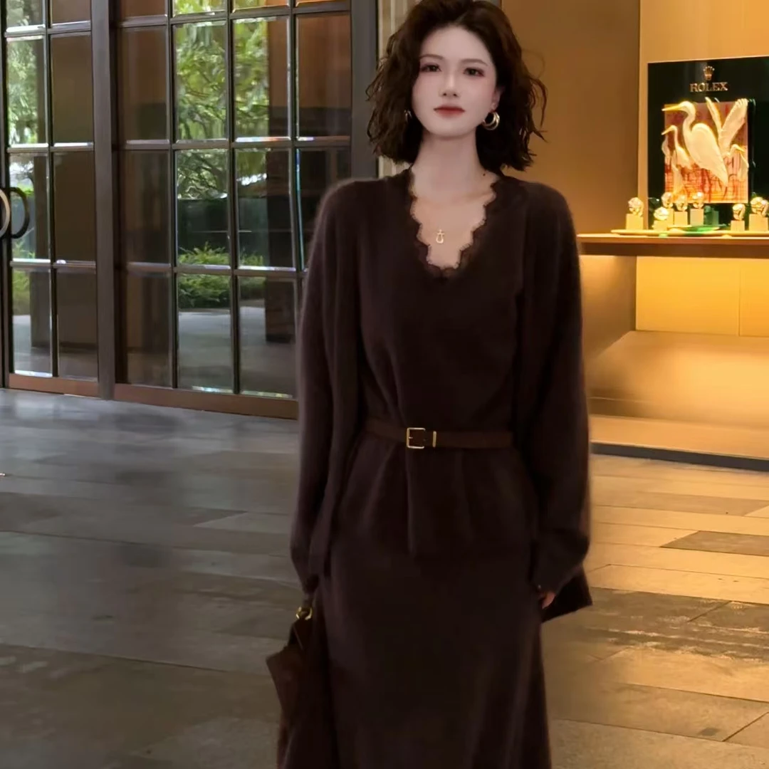 薇姐【墨池絮语】Sister·We法式复古上衣+背心+半身裙三件套6188