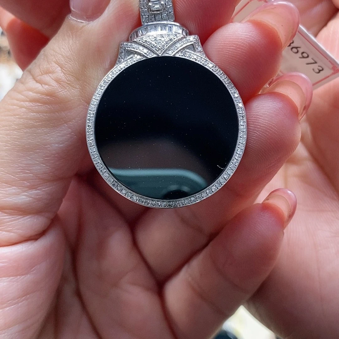 翡翠颈饰18K金镶嵌守**良