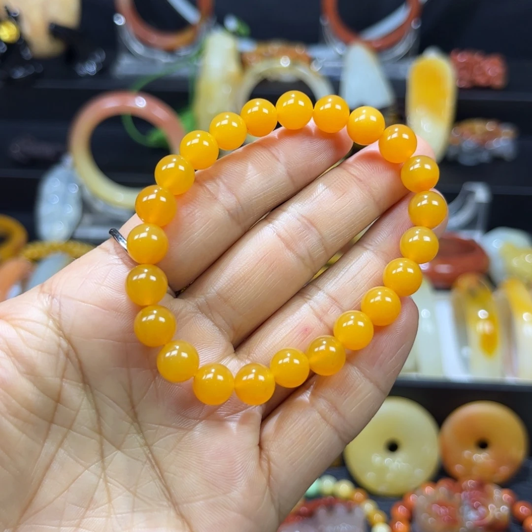 石英质玉（黄龙玉）未镶嵌手链
