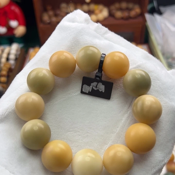 菩提根/象牙果手串卡22圆珠干磨微瑕