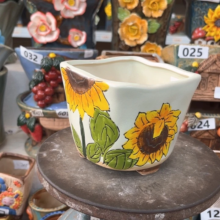 紫砂花盆粗陶材质多肉花盆