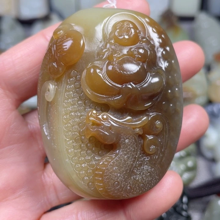 和田玉未镶嵌挂件