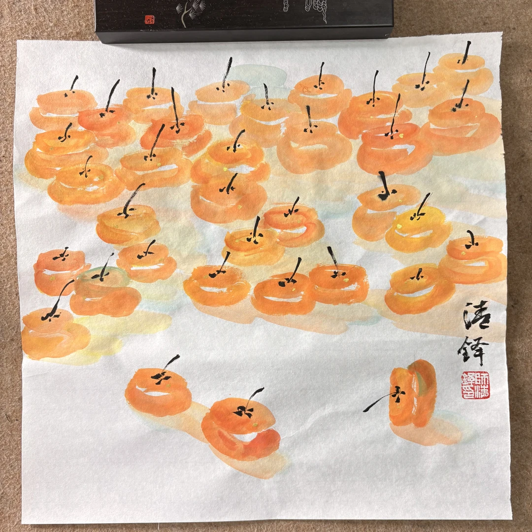 装饰国画 万事如意图 送礼送长辈个人私藏