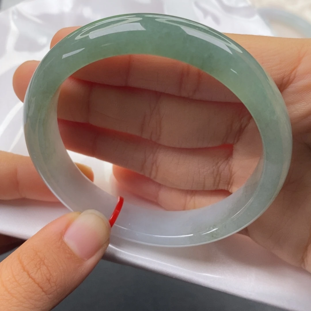 翡翠未镶嵌手镯5758正圈