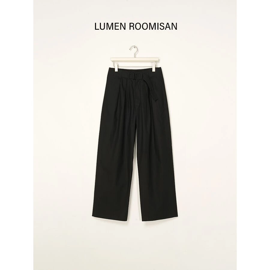 ROOMISAN/25SS【日本进口棉褶裥腰带轻量裤】25213