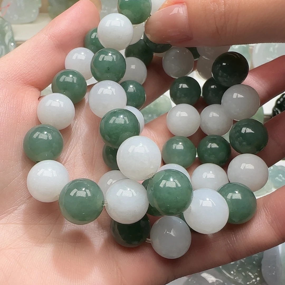 翡翠未镶嵌颈饰天然缅甸翡翠手串