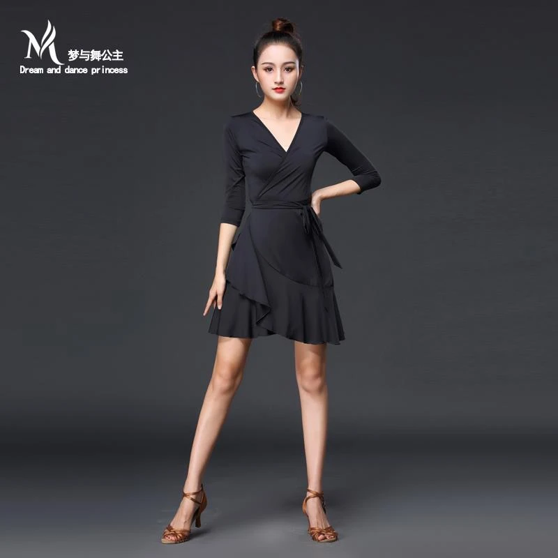 范哲萨拉丁舞服新款连衣裙成人舞蹈服演出服跳舞裙国标舞裙女练功