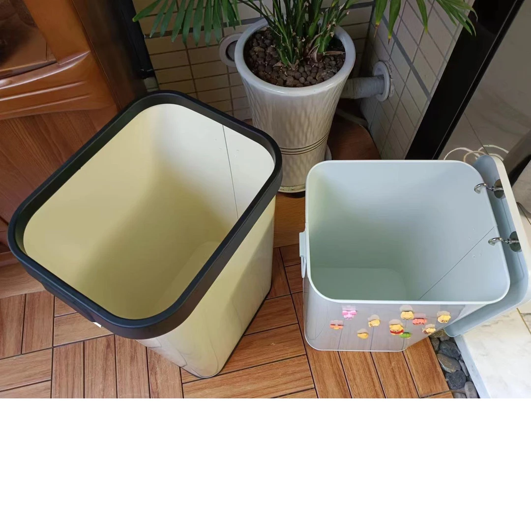 厨房垃圾桶可移动带轮子家用客厅滑轮带盖超大号大容量创意收纳桶