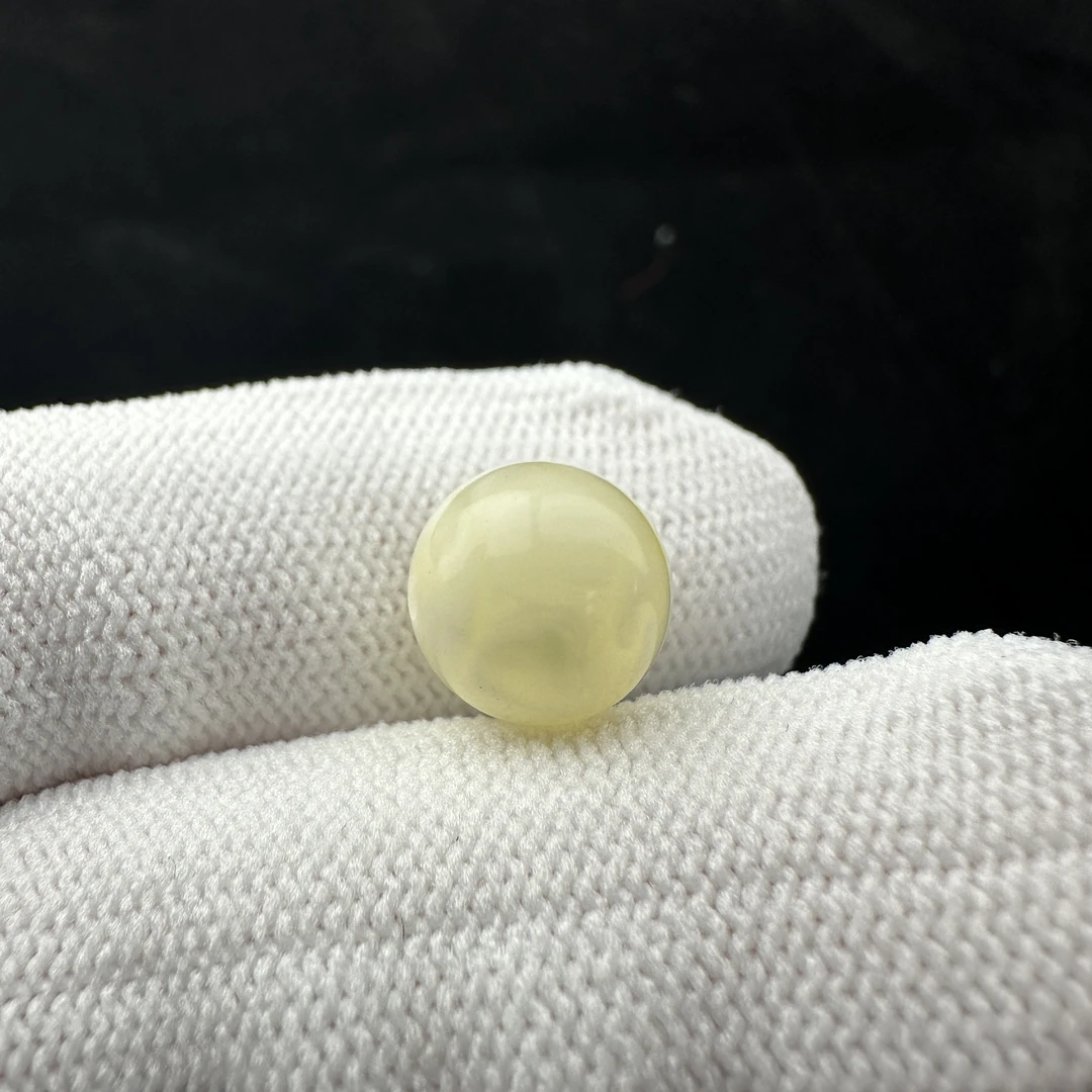 A3377天然原矿蜜蜡 白蜜圆珠10.4mm一物一图支持复检