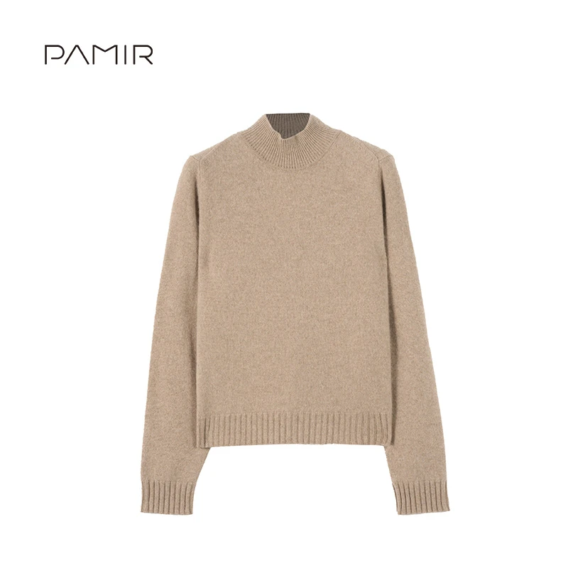 [叶可可]PAMIR秋冬小拉绒女半高领拉绒羊绒针织衫 PZ109