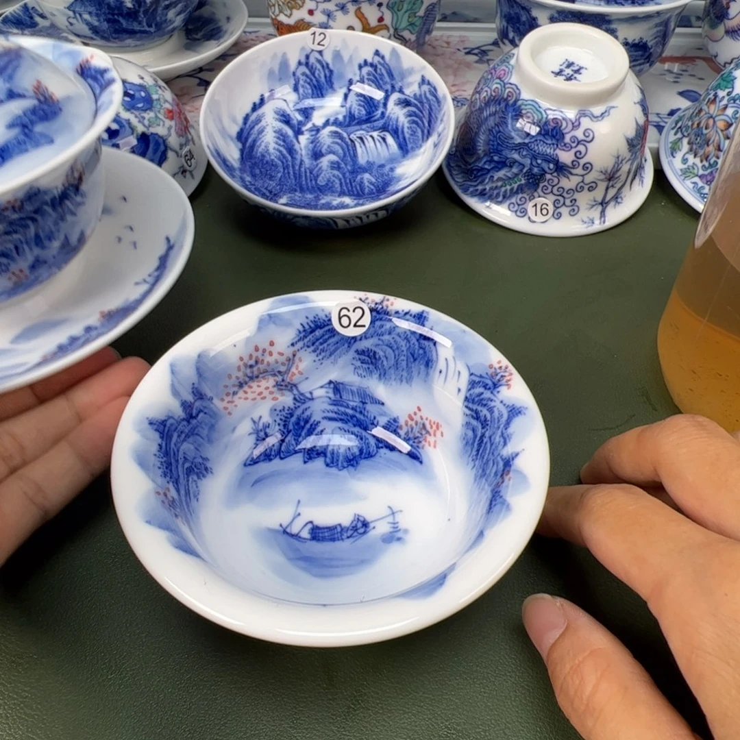 景德镇纯手工纯手绘茶具木木62