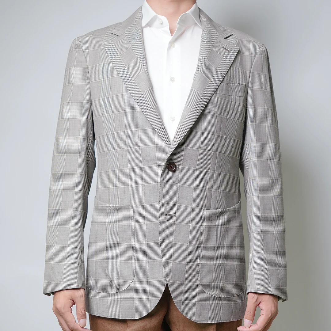 SUIT ERA 英国进口 Scabal 亲王格100%羊毛休闲时尚单西男士西装