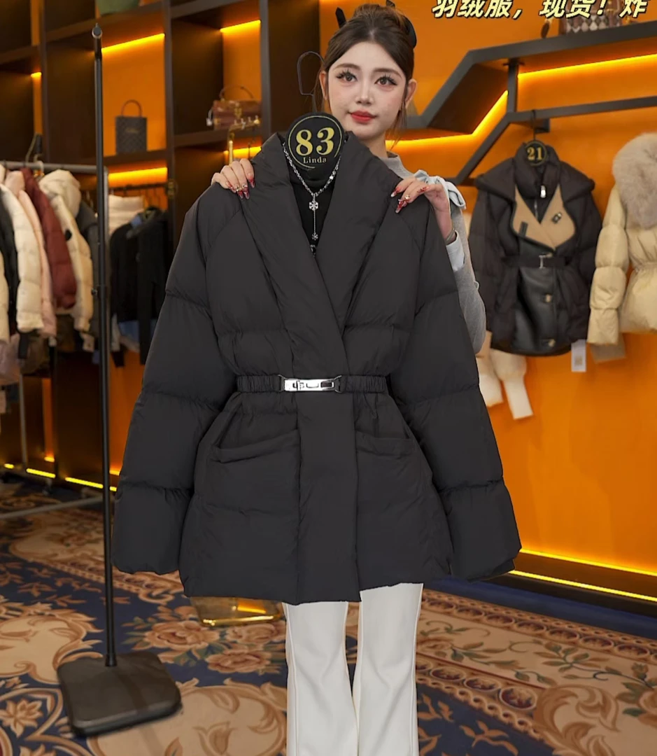 【Linda专属】【83】新款小众款腰带收腰设计保暖羽绒服外套 JC-A2794