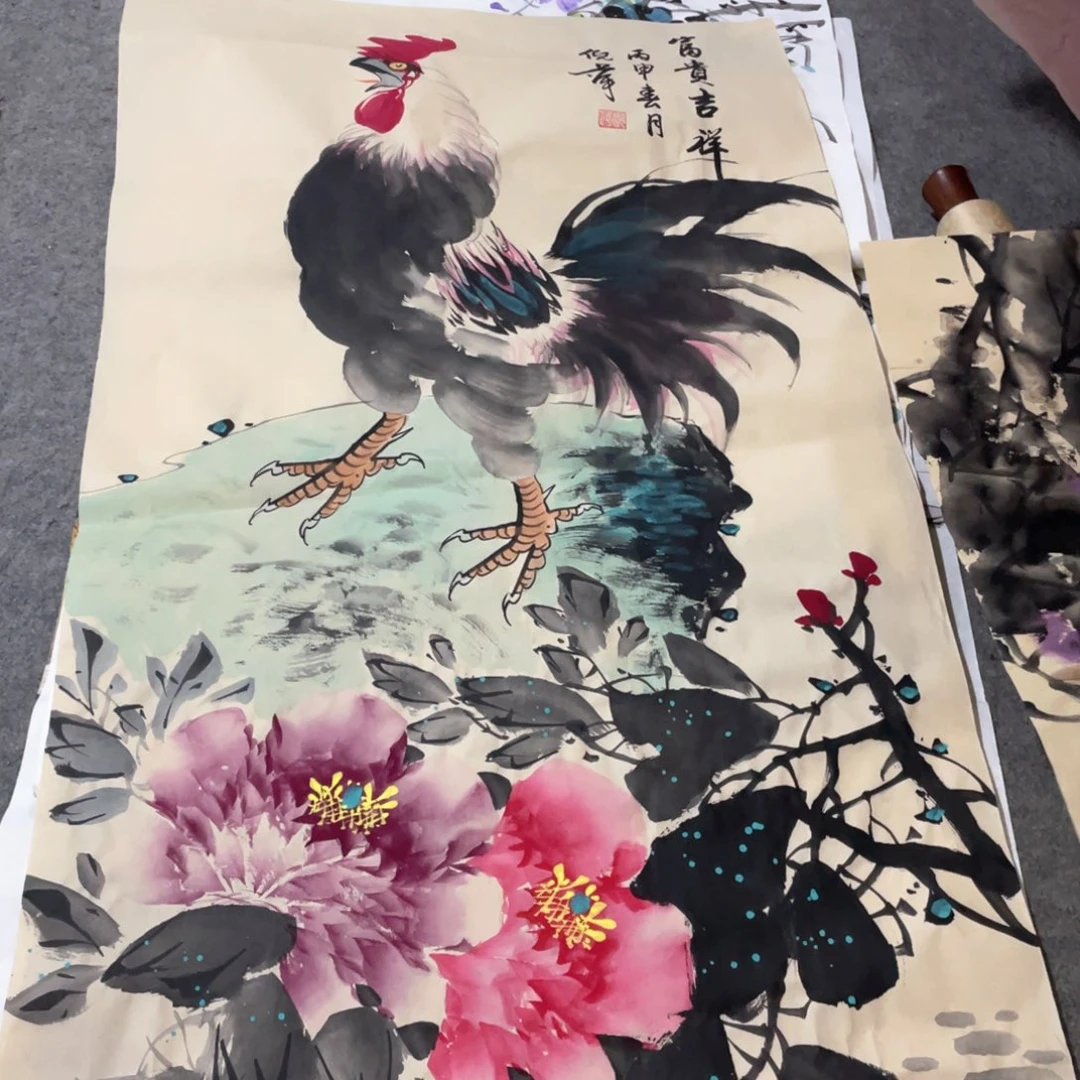 国画国画作品画心一张