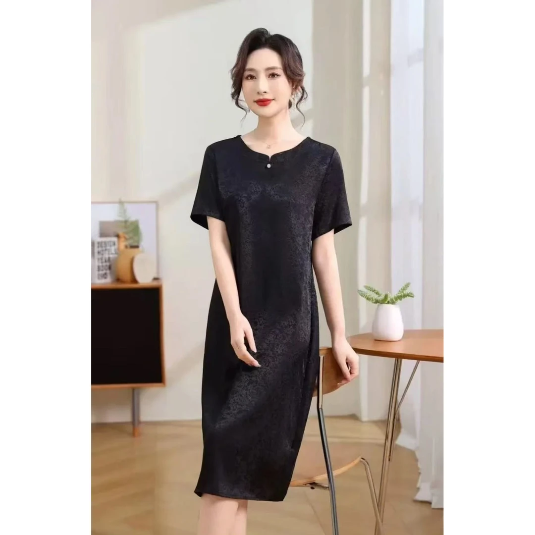 63-夏季大码裙子 黑珠