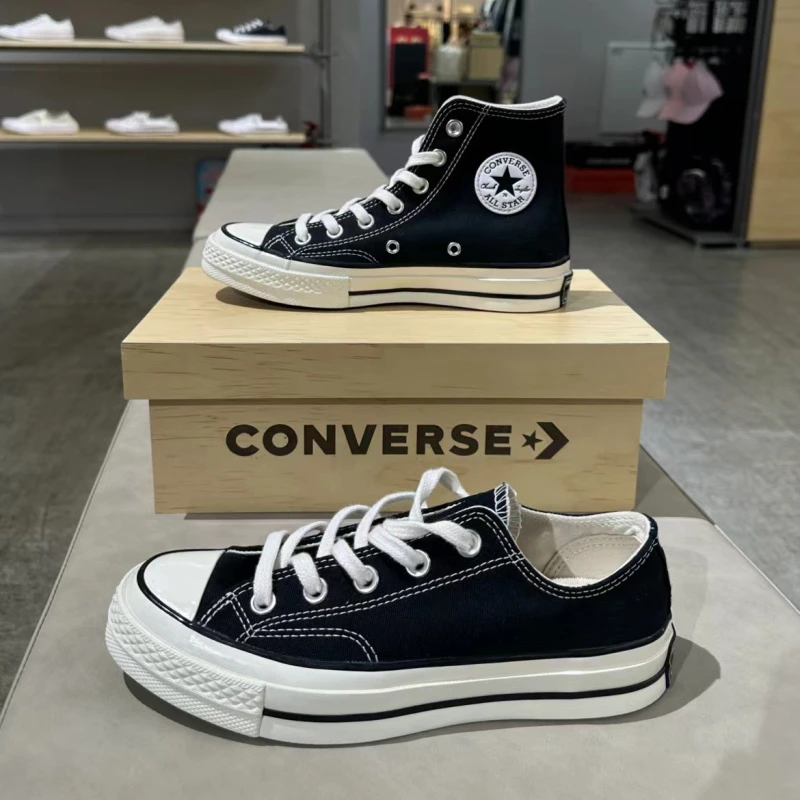 CONVERSE/匡威1970S经典黑色高低帮男女情侣复古帆布鞋/162050C