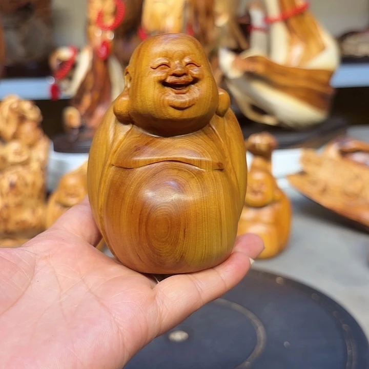 柏木太行崖柏弥勒佛