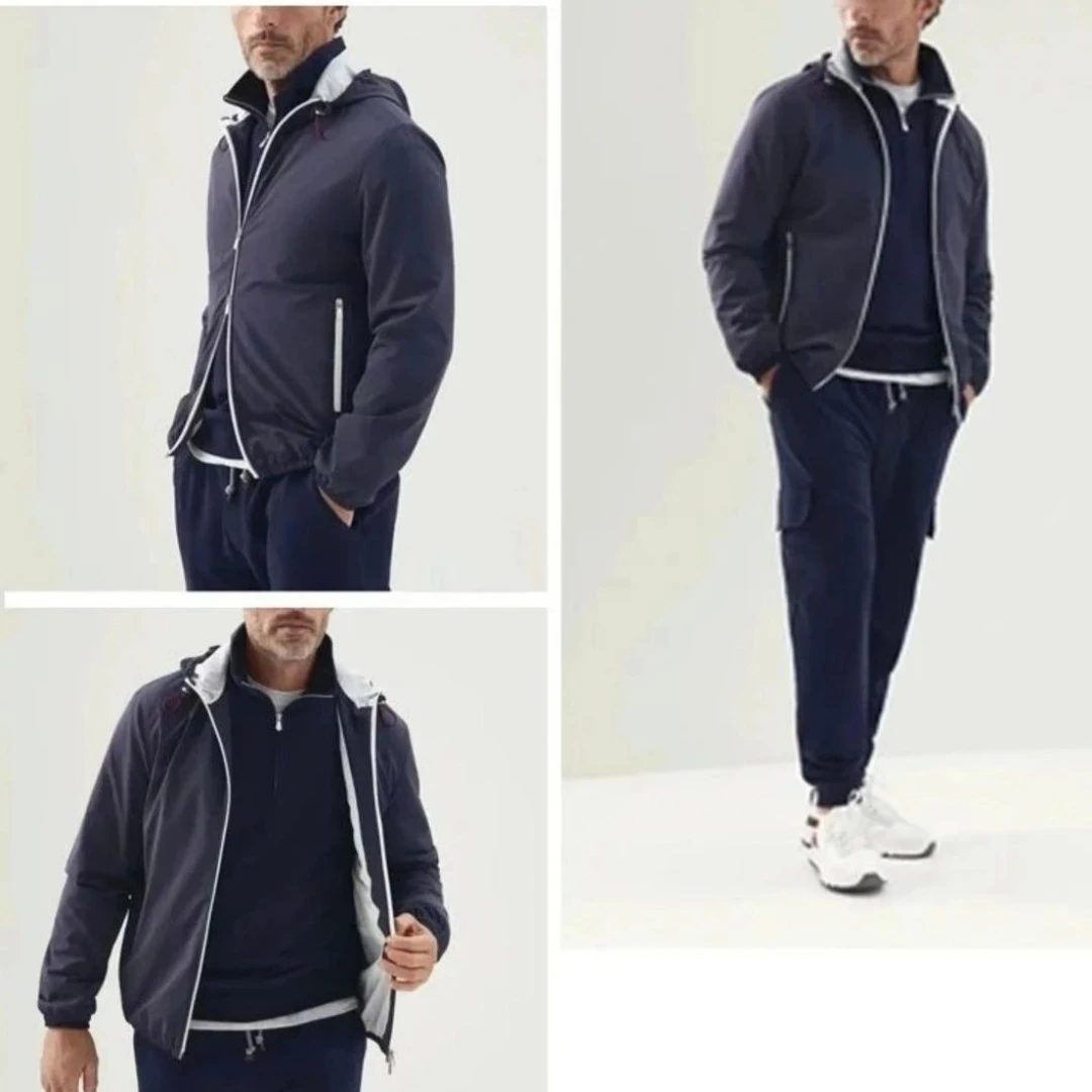 摩登奢品！桑蚕丝+绵羊毛填充~秋冬男士连帽轻暖防风连帽棉衣 1610