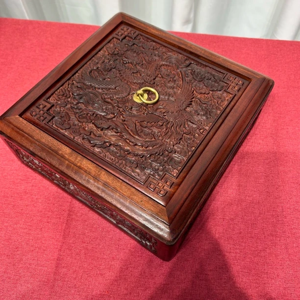 老挝红酸枝四格果盒收纳盒（带礼盒）