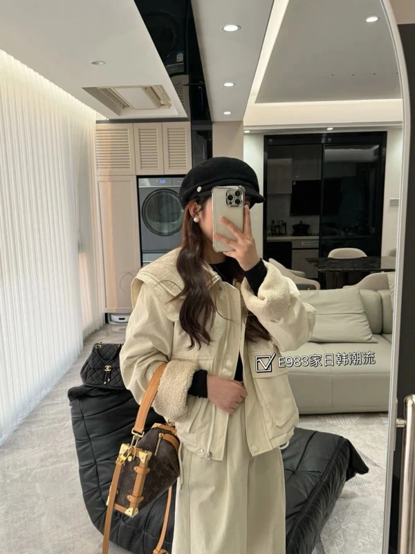 【芒果罐头】短款派克服女宽松显瘦设计感小众加厚外套1911