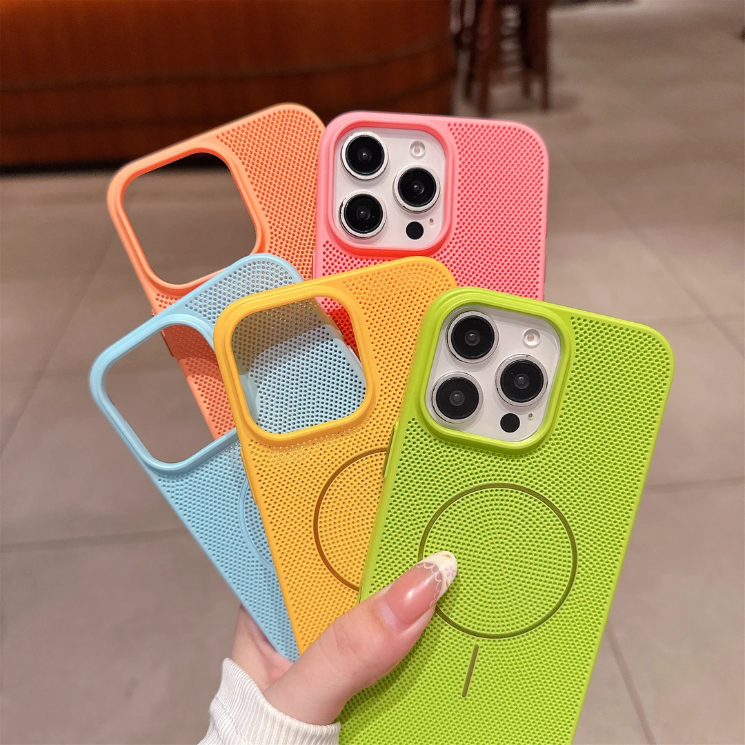 【配镜头膜】夏日缤纷16pro适用苹果14PM无线充15pro手机散热手机壳