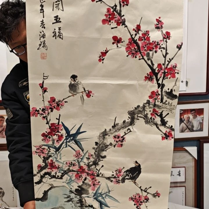 国画贾海瑞老师现场定制