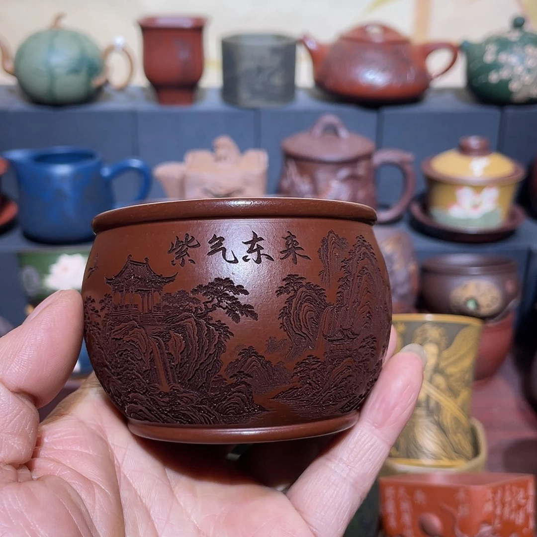 原矿紫砂手工主人杯