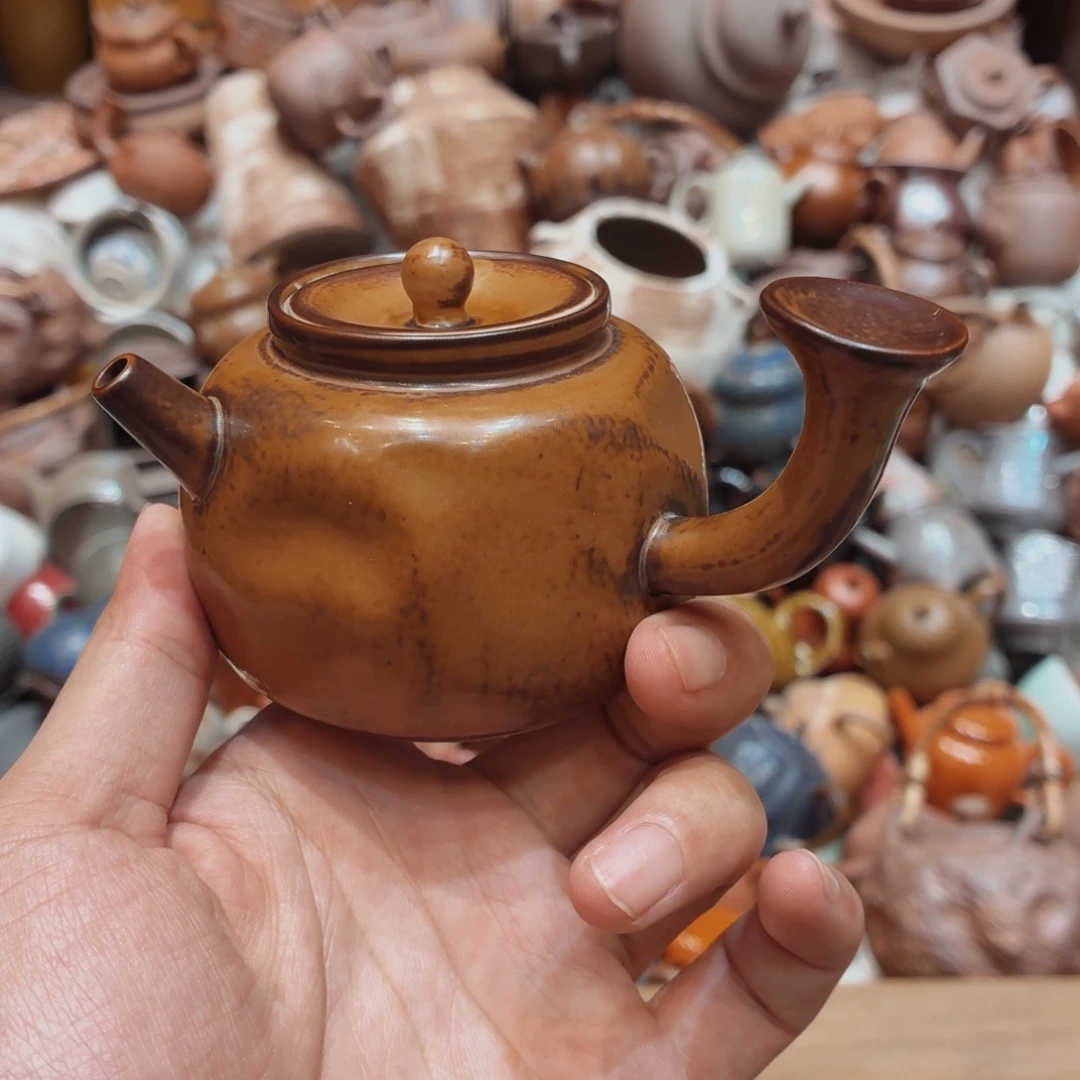 柴烧老岩泥高温茶器皿