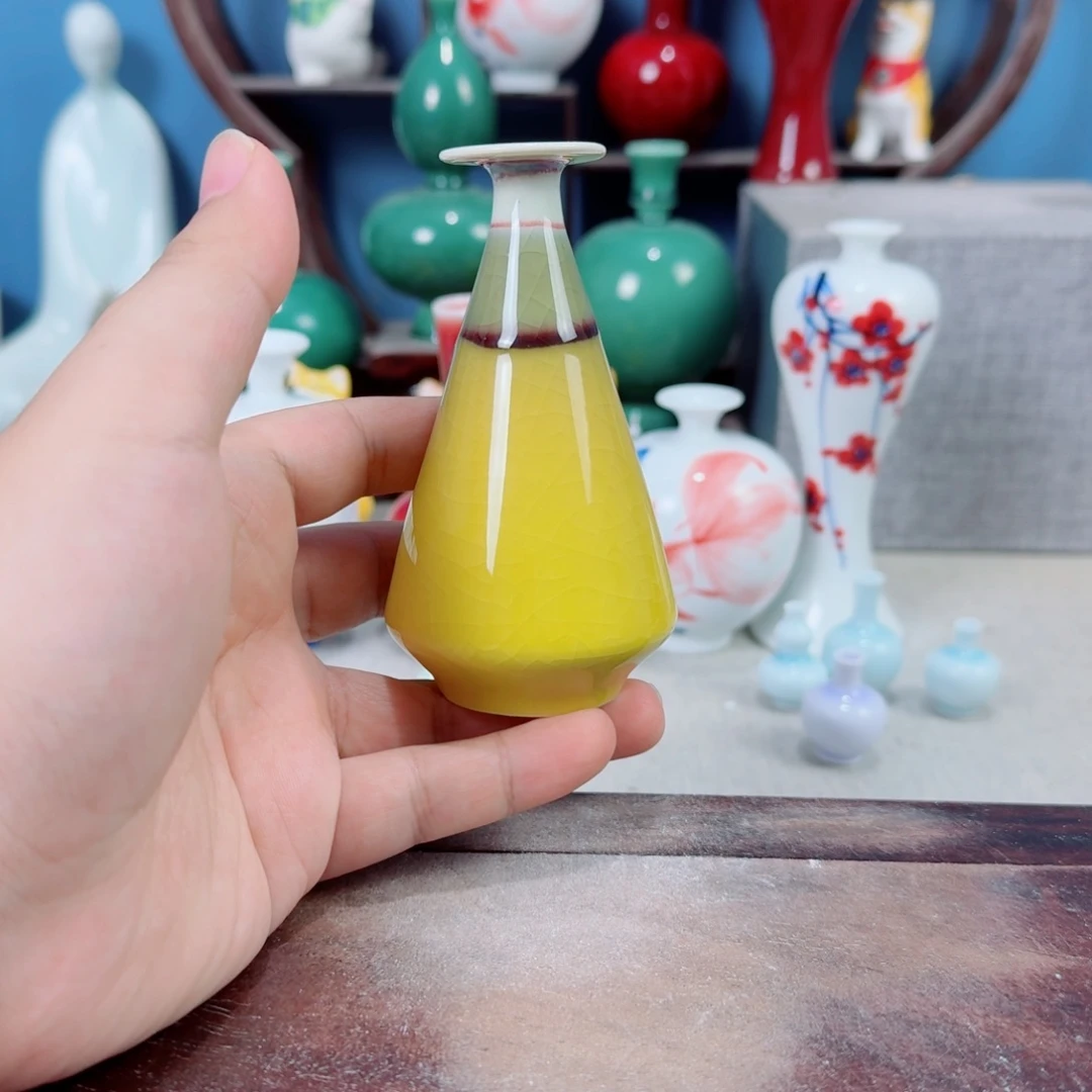 陶瓷手工小花器摆件