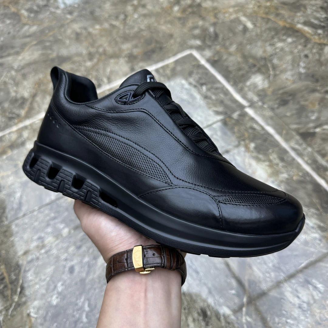 真皮男鞋2025新款休闲皮鞋运动时尚爆款透气系带百搭舒适厚底增