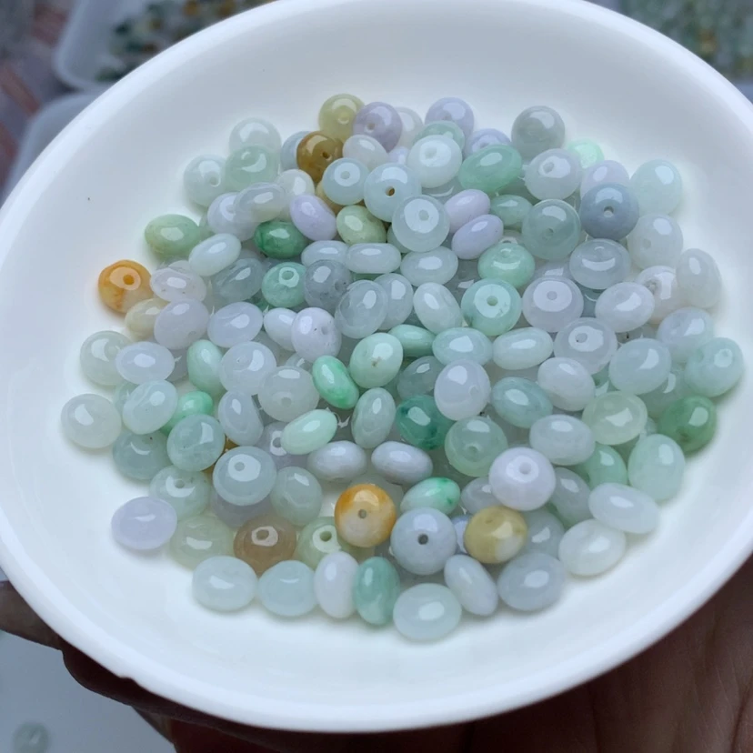 【闪购商品】翡翠手链未镶嵌卡4.8✖️7.5冰三彩算盘40颗