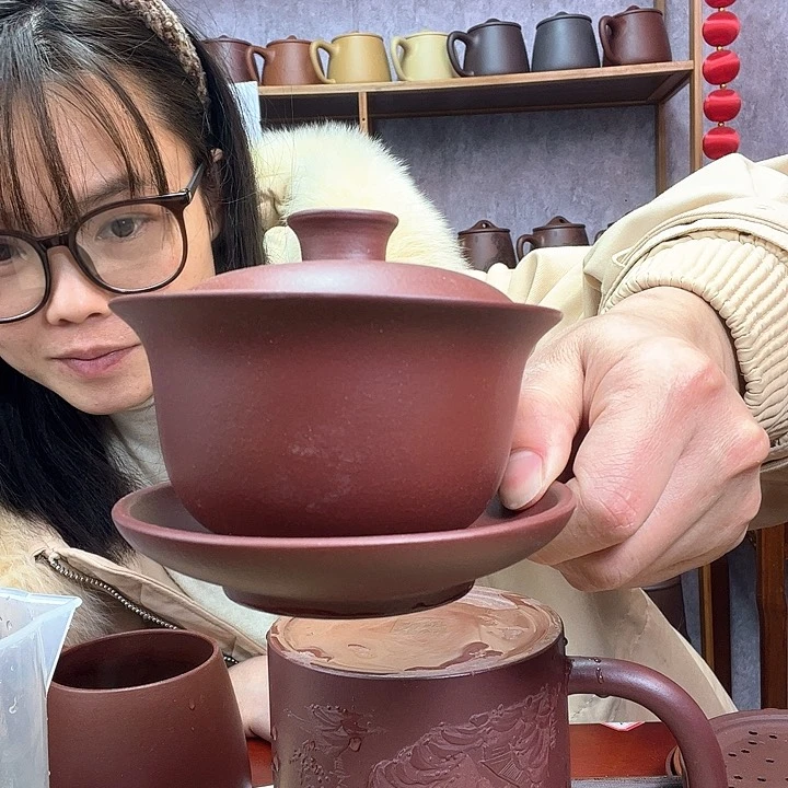 紫砂茶杯原矿紫砂杯