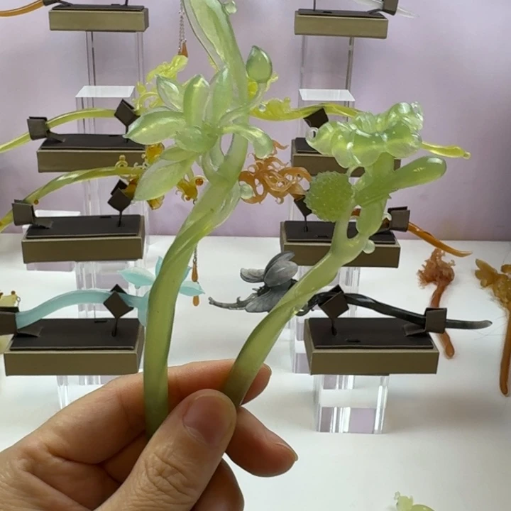 蛇纹石玉未镶嵌发饰