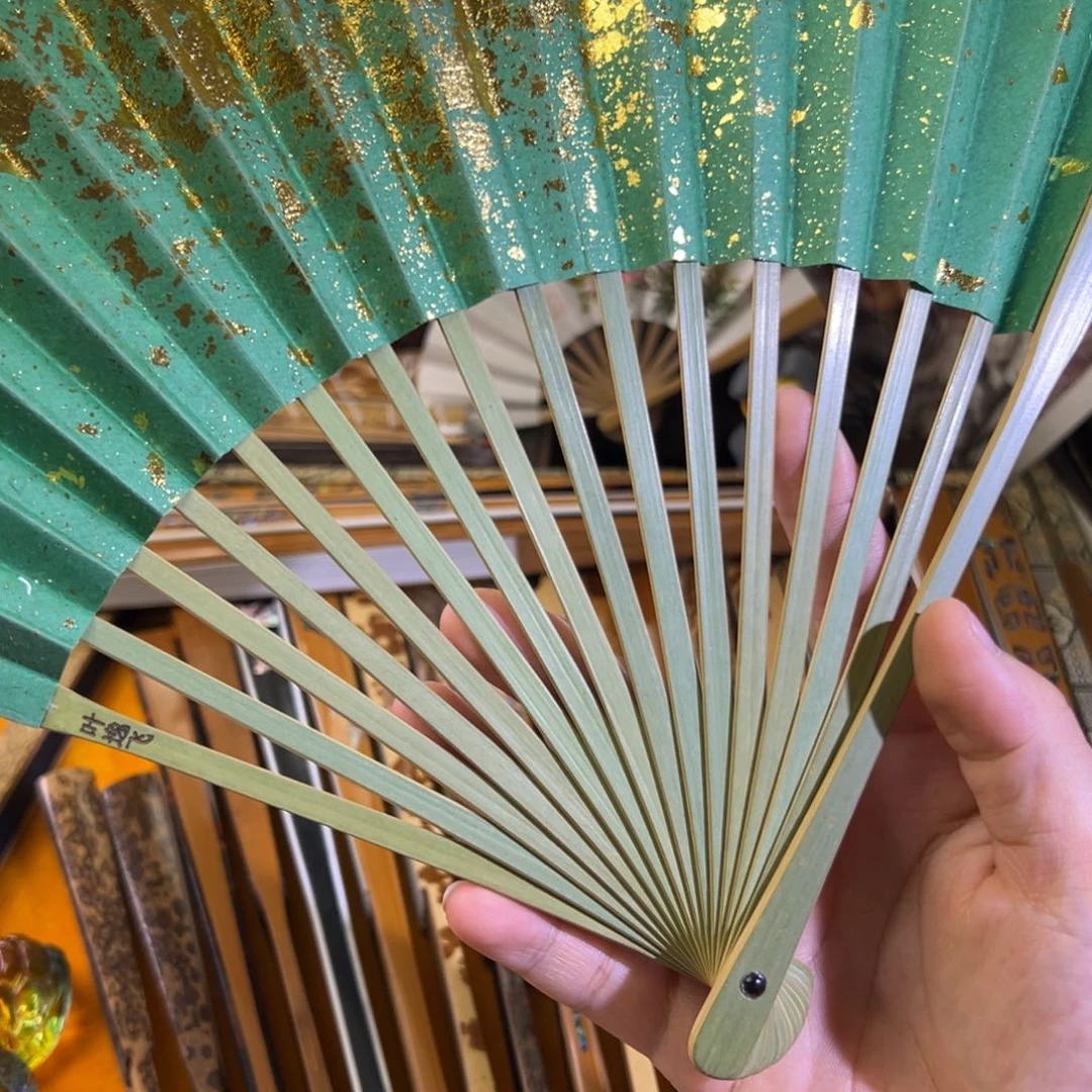 扇子扇子叶逸飞双合宝青十六