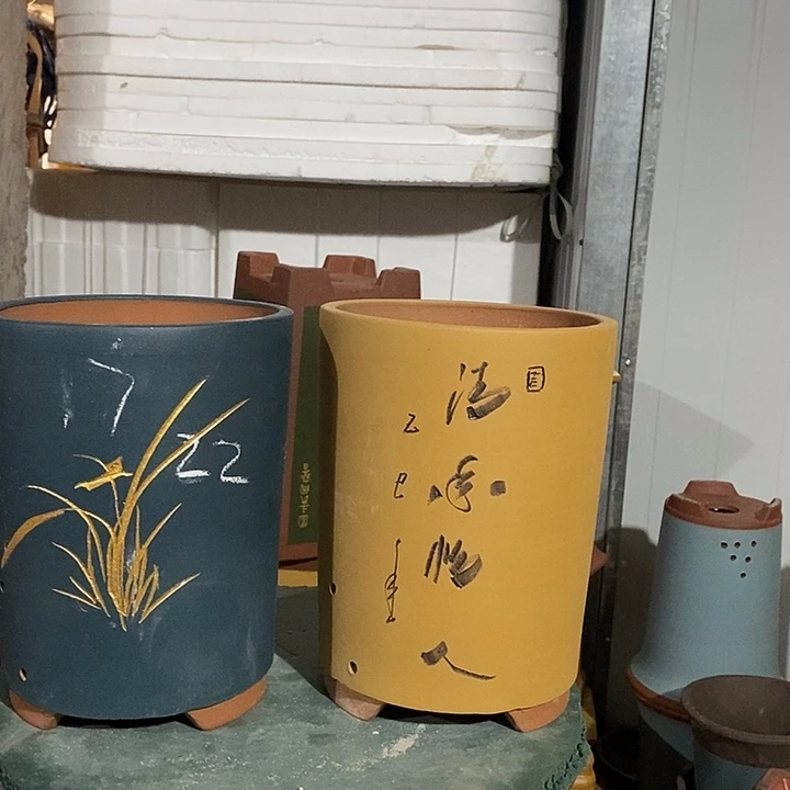 紫砂花盆紫砂花盆