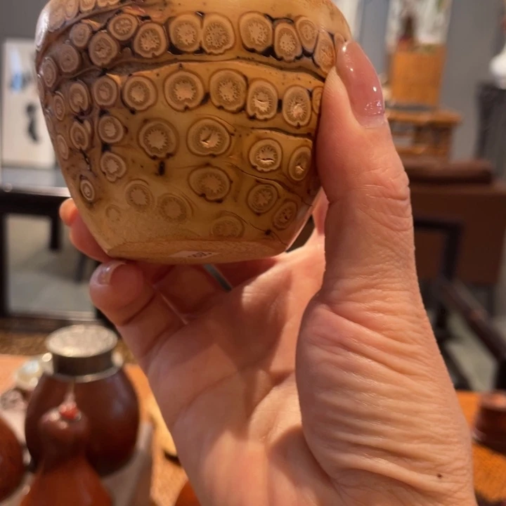 紫砂纯手工老竹根主人杯