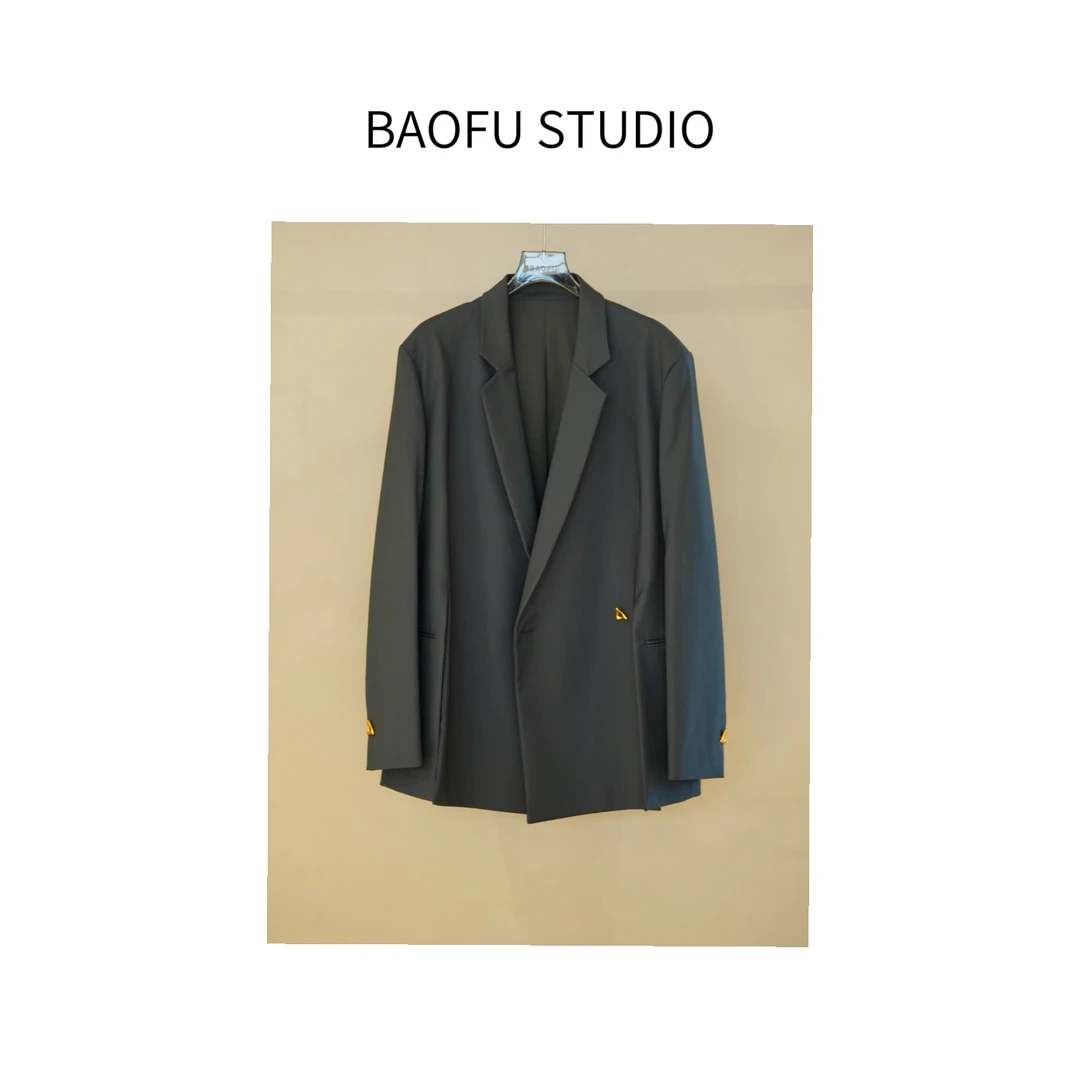 BAOFU studio｜三角金扣切割设计西装结构主义休闲高智女士西装