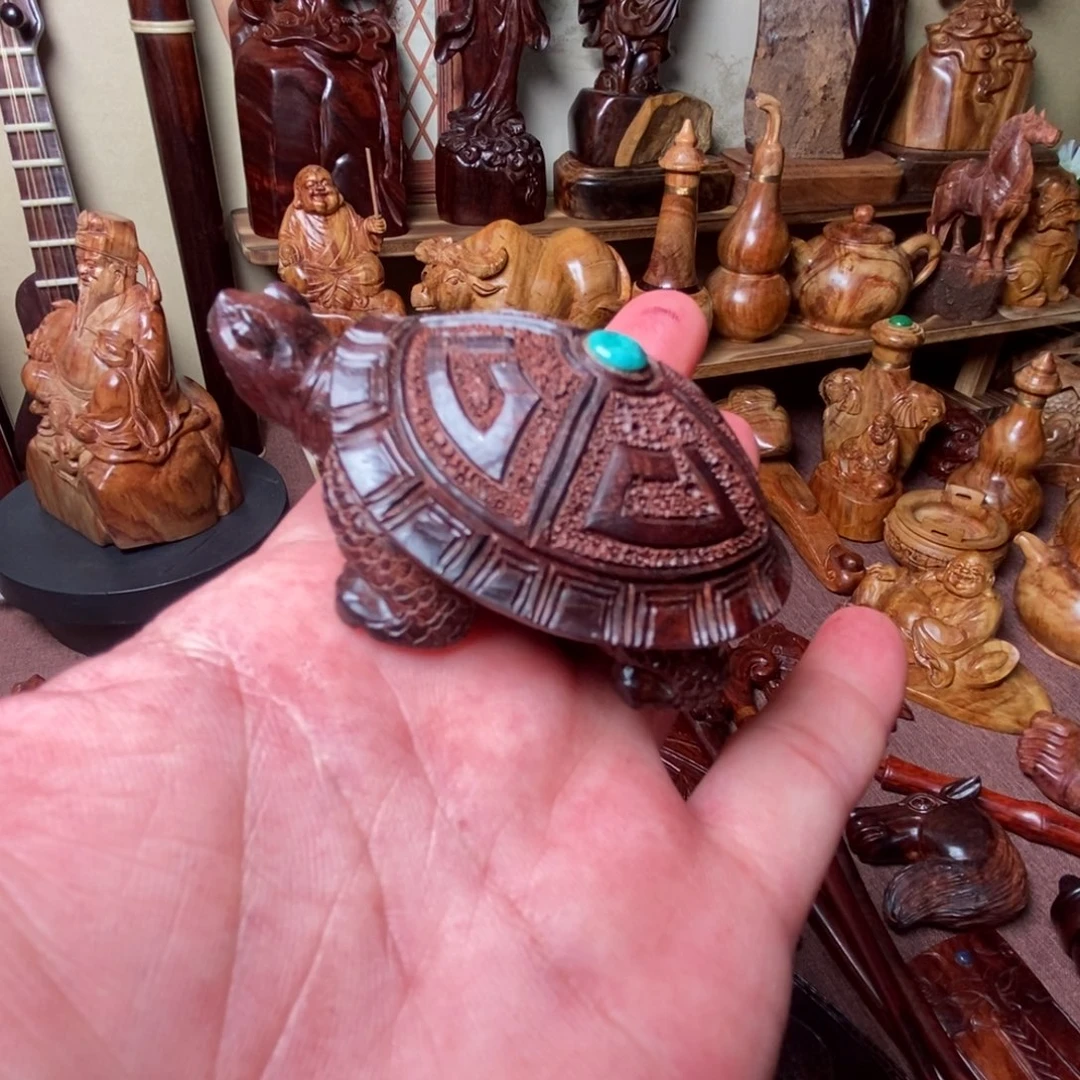 小叶紫檀印度小叶紫檀乌龟手把件