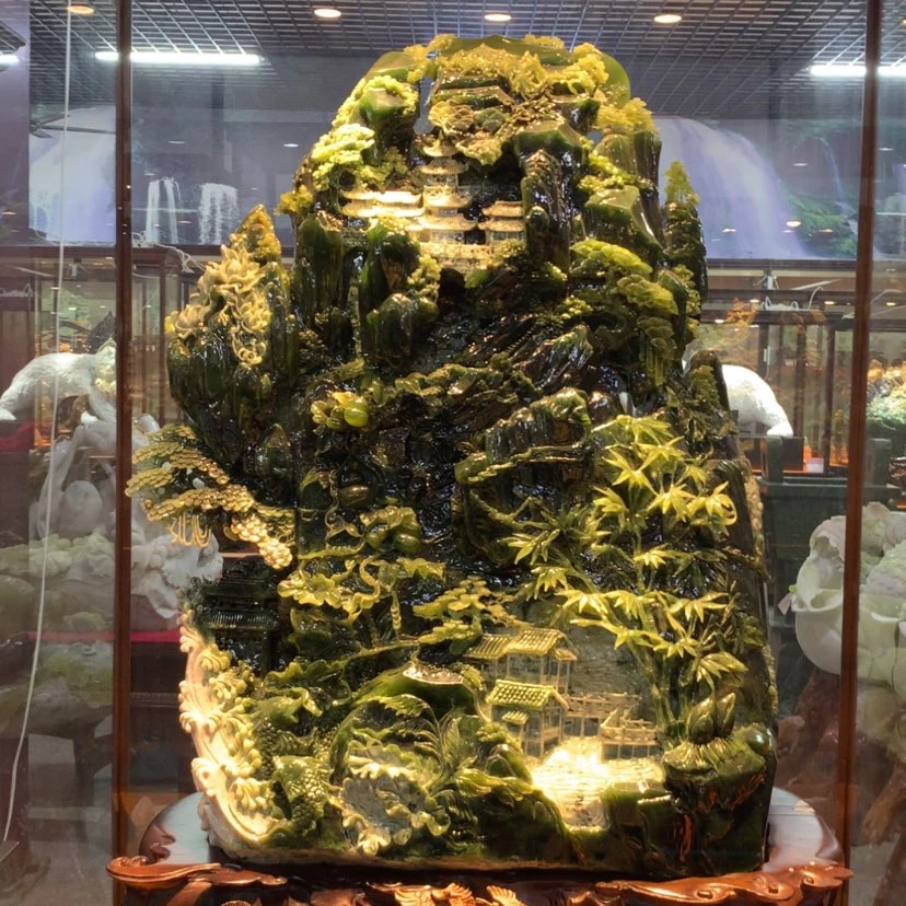 【闪购商品】未镶嵌蛇纹石玉摆件覆膜