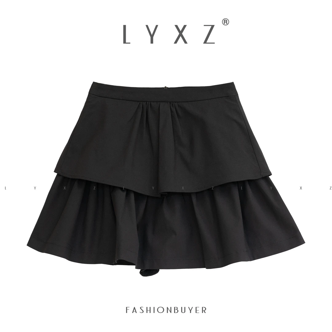 LYXZ x 大小与【元气】夏季新款大荷叶短裙显瘦遮肉百搭a字裙78119